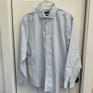 Calvin Klein Light Blue Checkered Shirt
